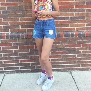 American Apparel High Rise Cut Offs